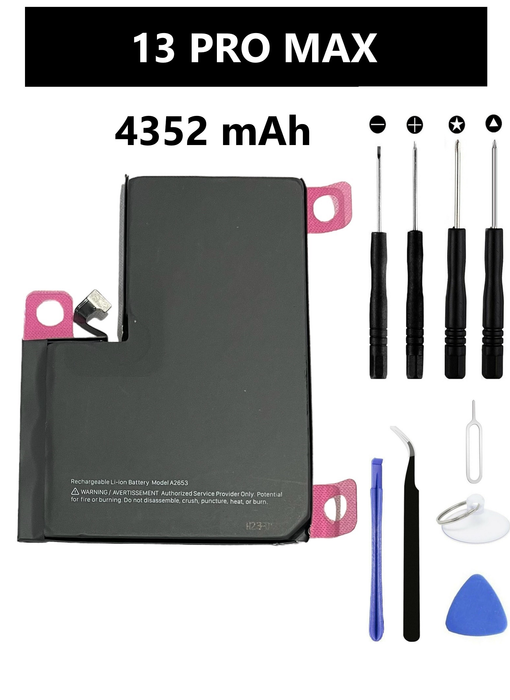 Replacement Battery iPhone 13 Pro Max 4352mAh Capacity Replacement with Tool Kit