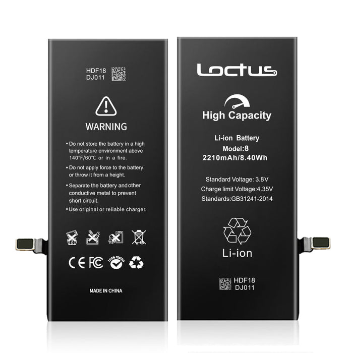 Replacement Battery iPhone 8 2210mAh High Capacity with Tool Kit