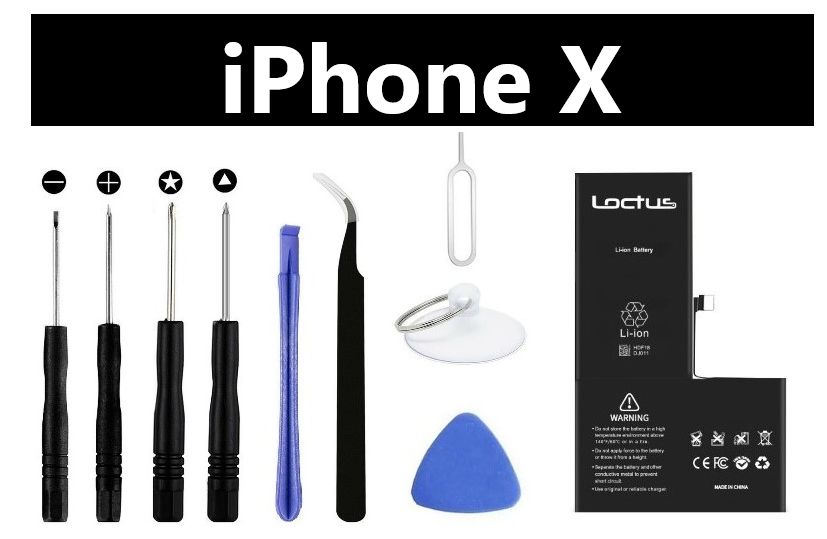 Replacement Battery iPhone X 2716mAh Capacity with Tool Kit