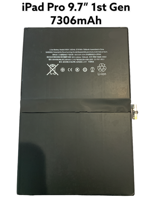Replacement Battery for iPad Pro 9.7 1st Gen 7306mAh Capacity